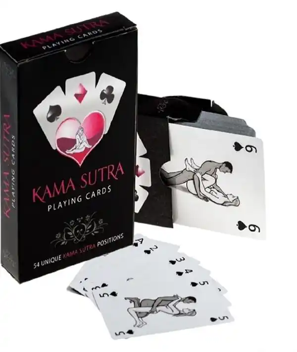 Beyaz Kağıt Kama Sutra Görselli Oyun Kartı Deste