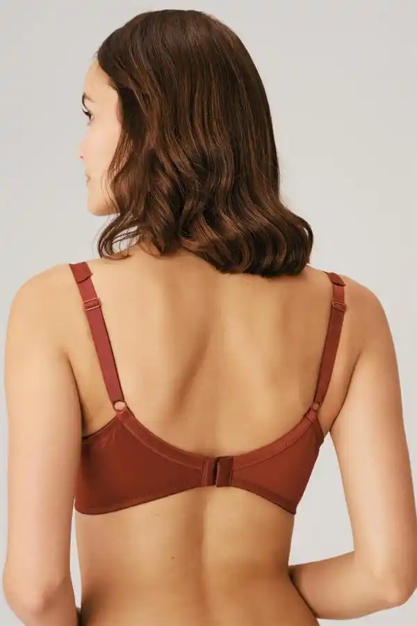 Bordo Mikrofiber Tül Detaylı Ayarlanabilir Askılı Balenli Desteksiz Dolgusuz Toparlayıcı Kadın Sütyen