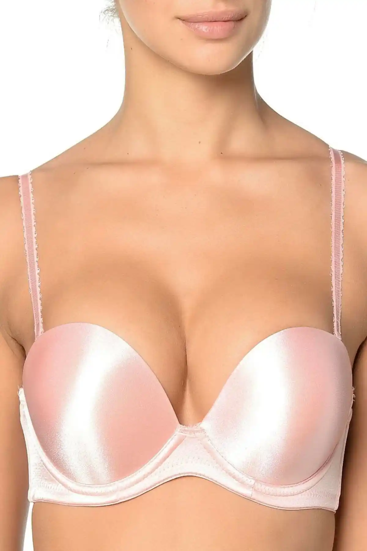 Cindy Sihirli Bra Açık Pembe Sütyen Şık Model