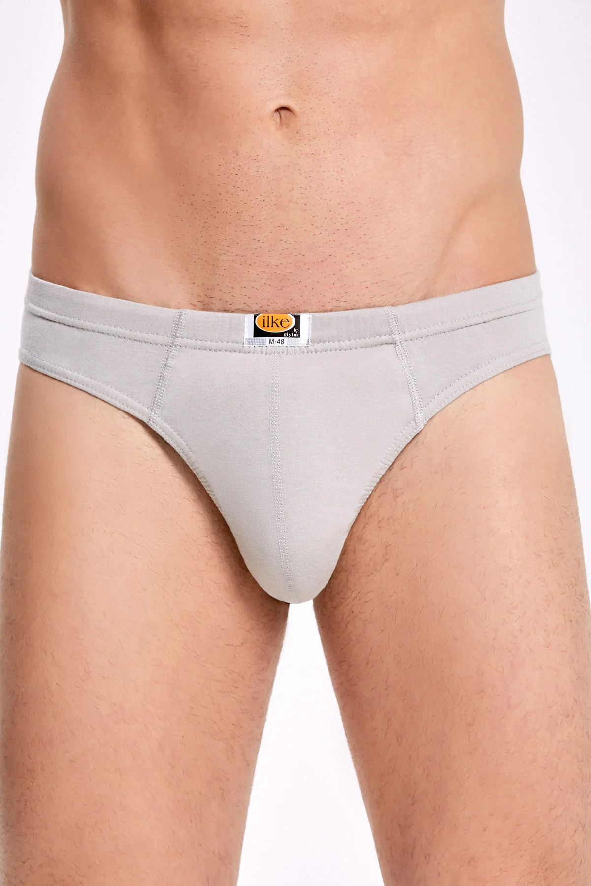 Erkek Gri Füme Siyah Pamuk Spor Slip 3'lü