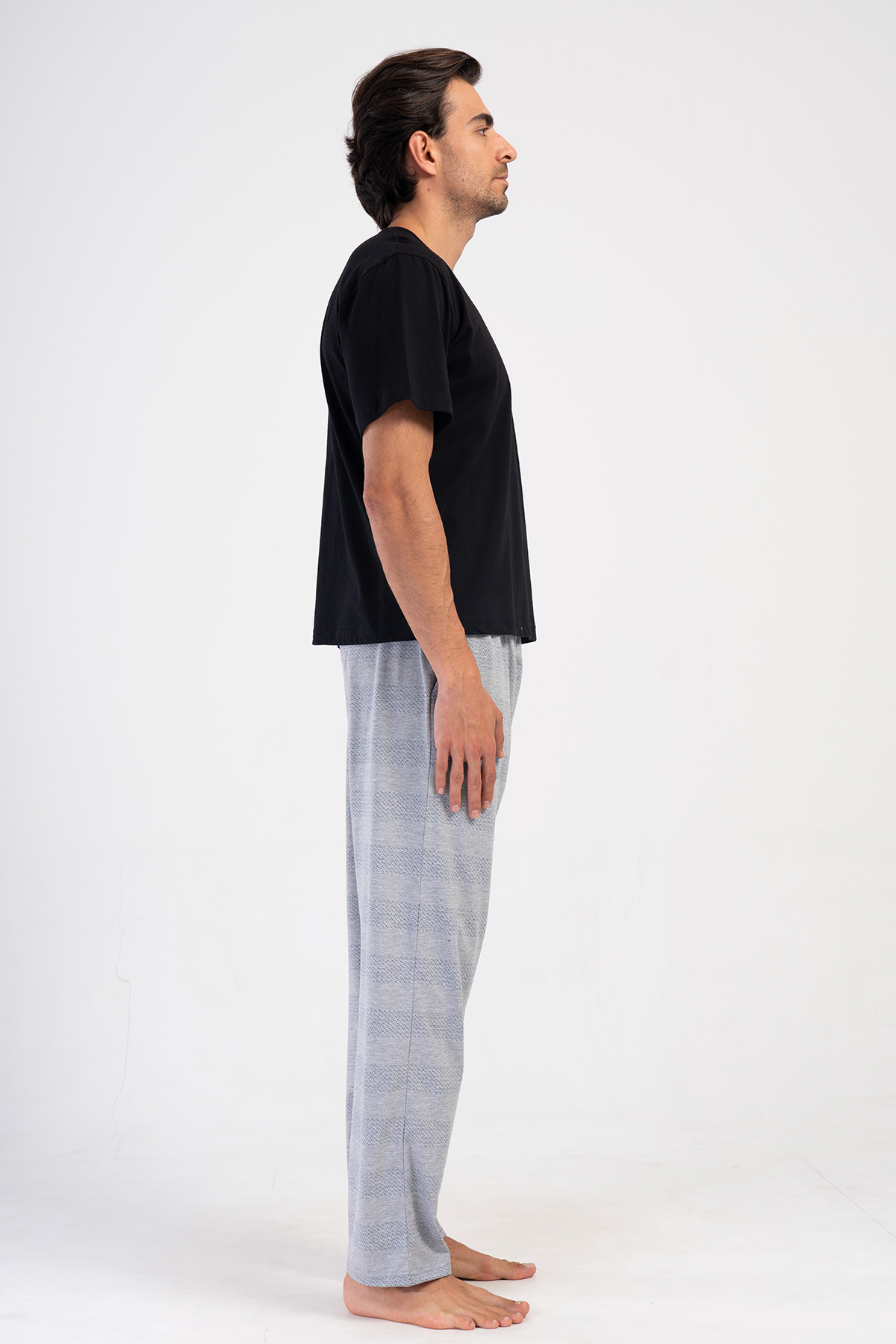 Erkek Gri Suprem Cepli Tek Pijama Altı 