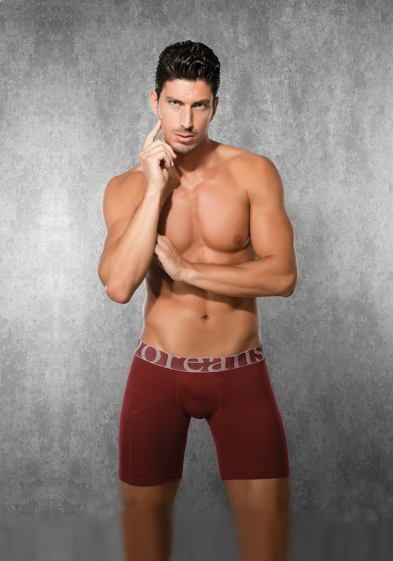 Erkek Modal Pamuklu Likralı Bordo Slim Fit Uzun Paça Boxer 