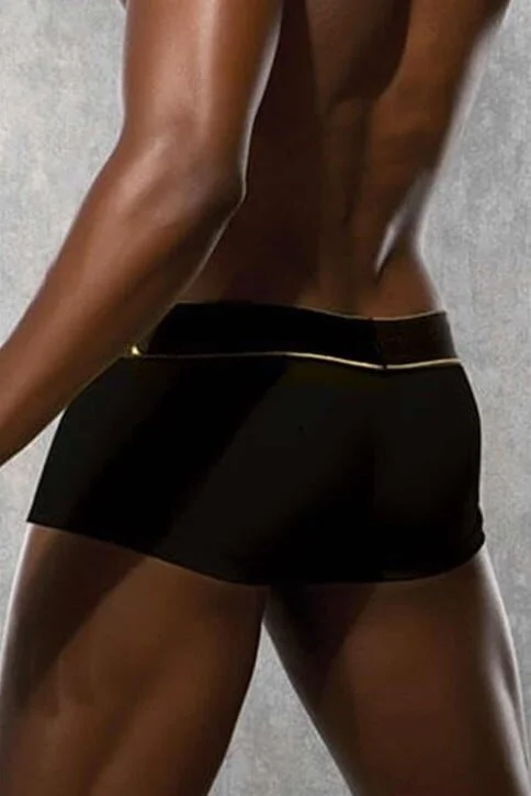 Erkek Modal Pamuklu Siyah Düşük Bel Mini Boxer