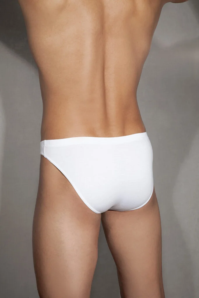Erkek Pamuklu Beyaz Düşük Bel Slip Külot