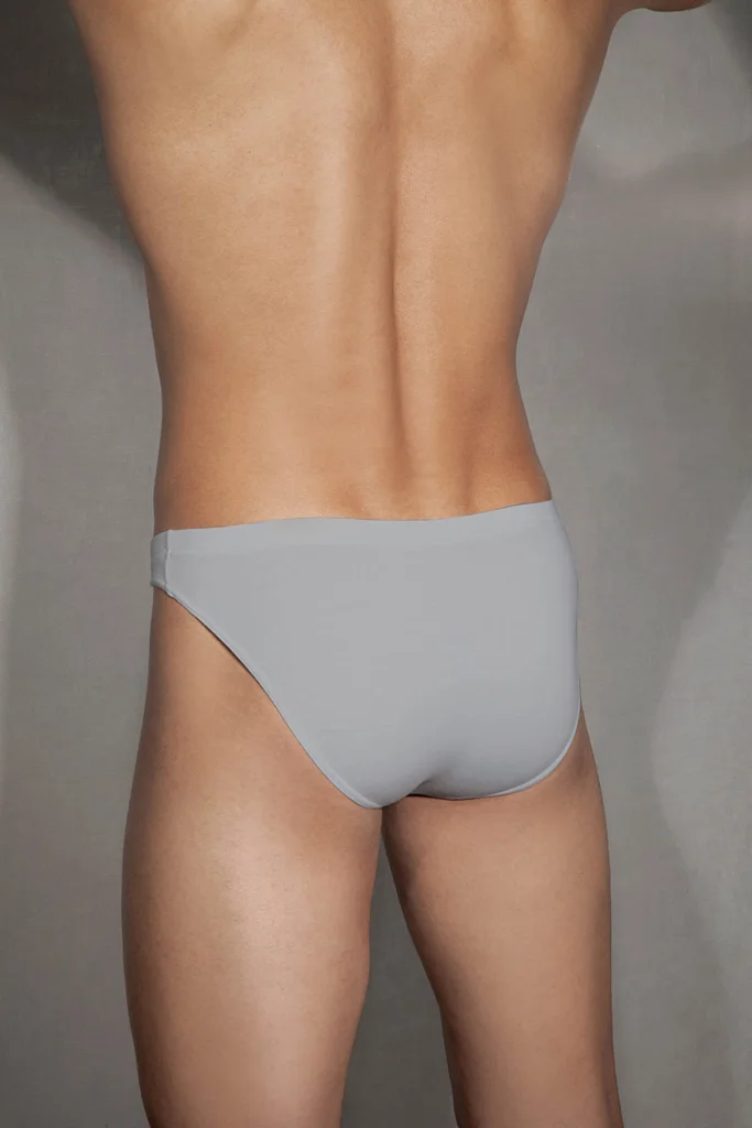 Erkek Pamuklu Gri Düşük Bel Slip Külot