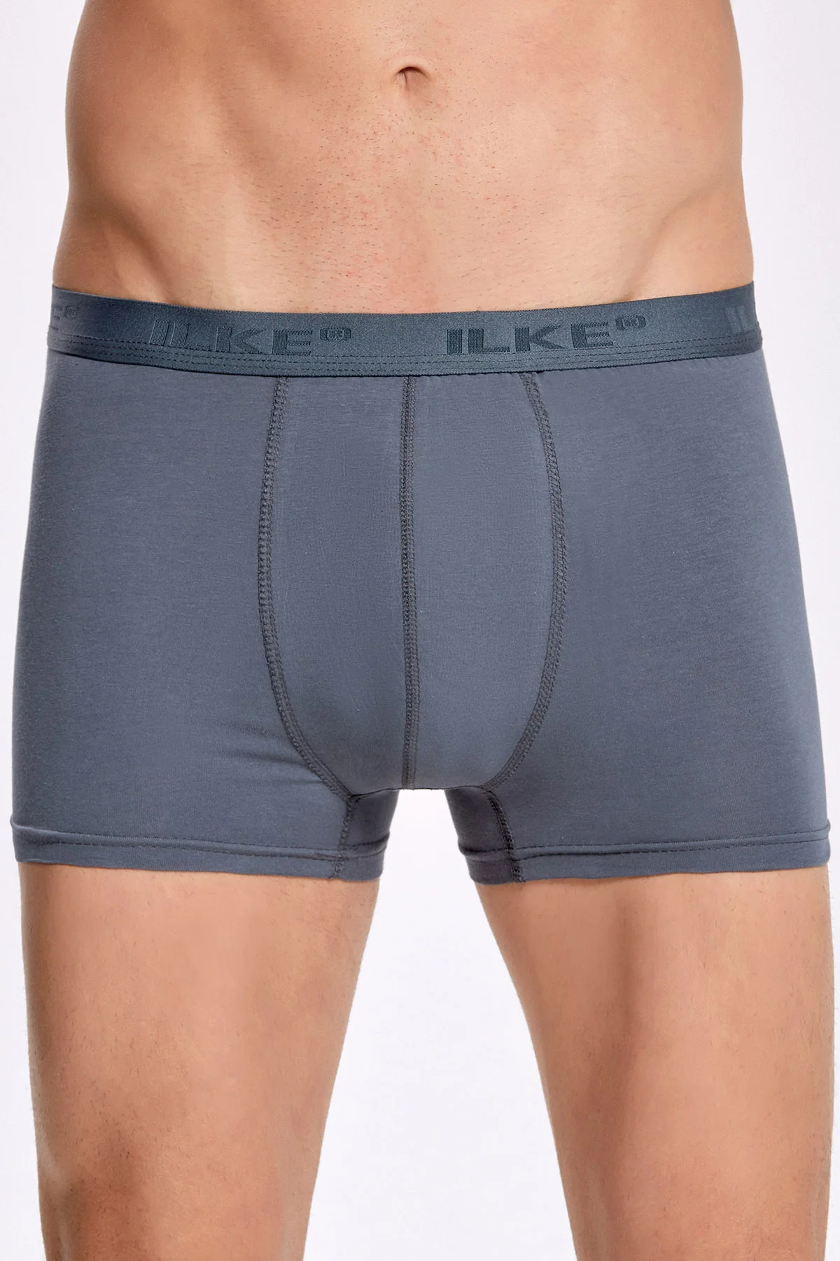Erkek Siyah Füme Pamuklu Boxer 2'li Set