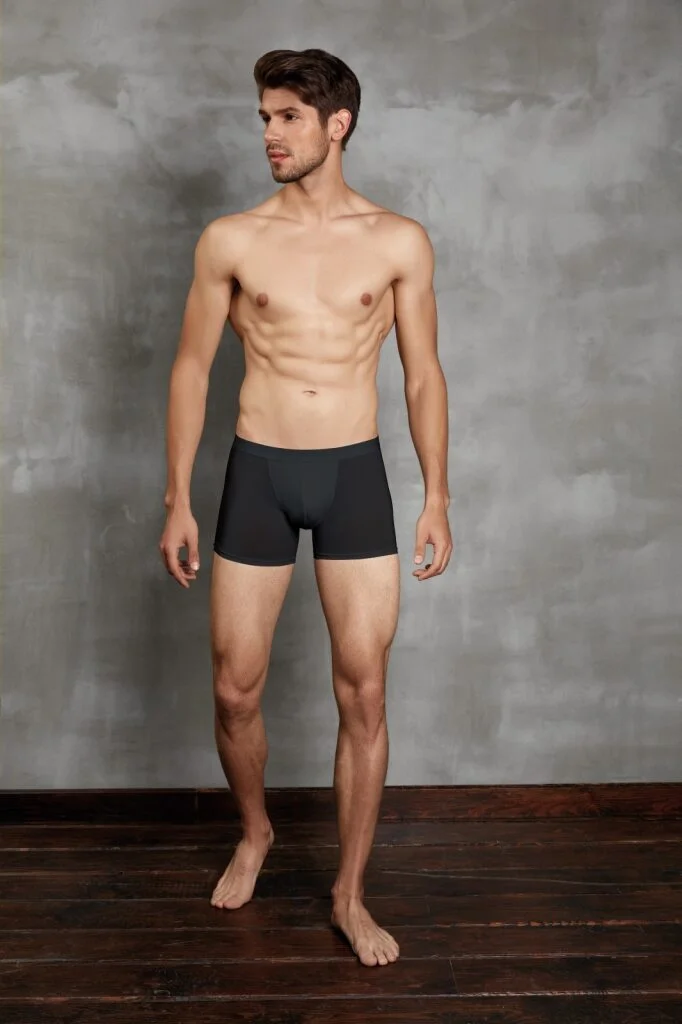 Erkek Siyah Pamuklu Slim Fit Boxer