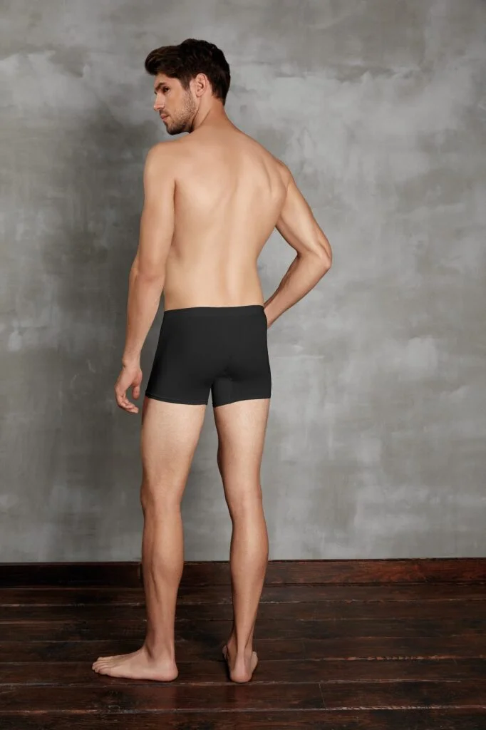 Erkek Siyah Pamuklu Slim Fit Boxer