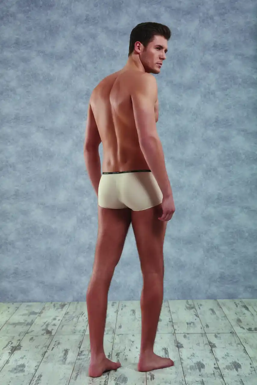 Erkek Ten Polyamid Mini Paça Boxer