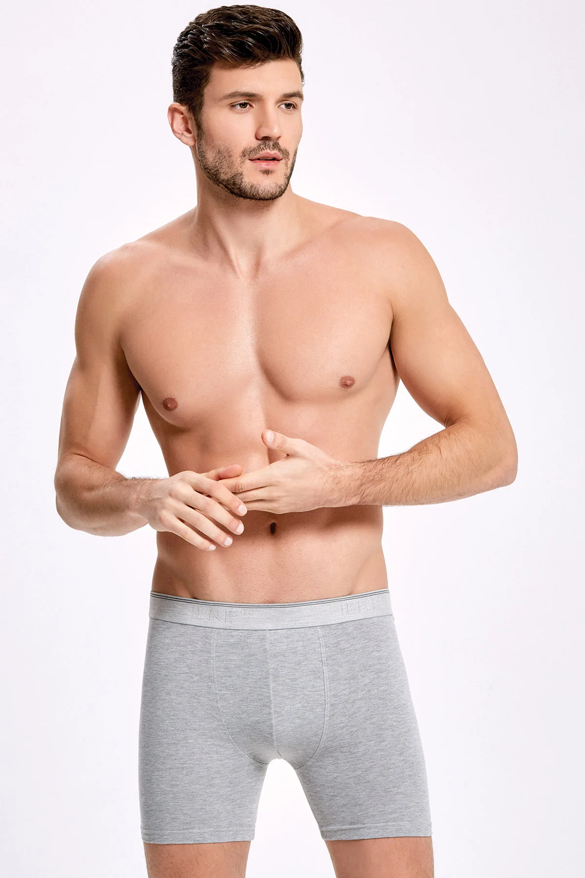 Erkek Uzun Likralı Pamuk Boxer