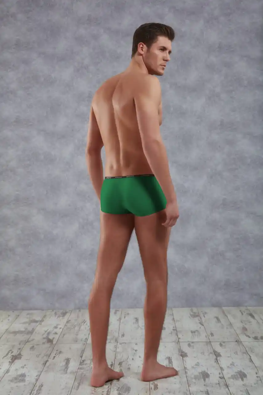 Erkek Yeşil Polyamid Mini Paça Boxer   