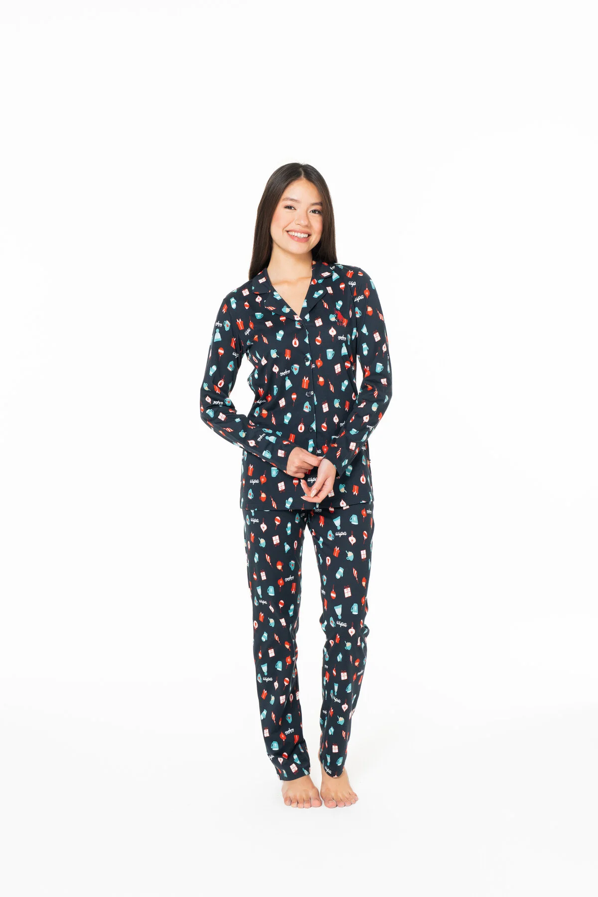 Kadın Lacivert Pijama Takım U.S. Polo Assn.