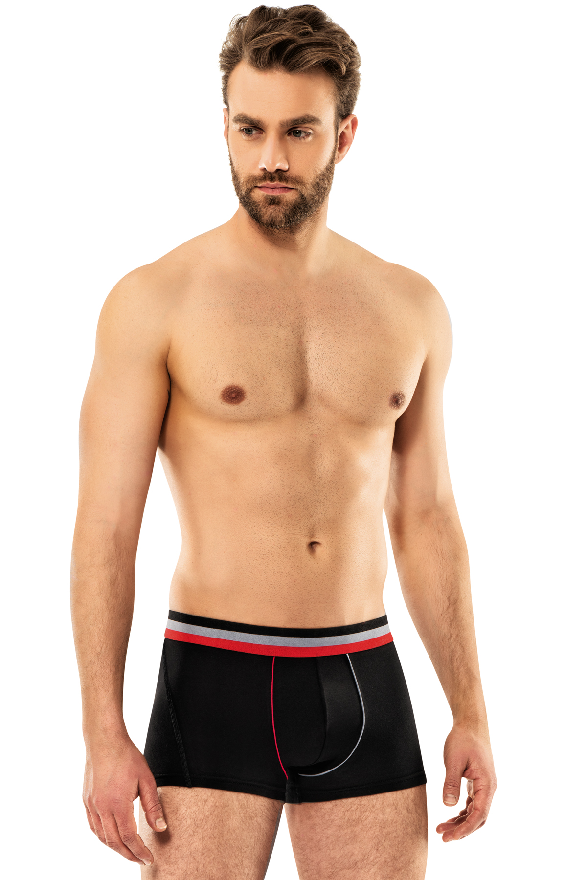Pamuk Elastan Erkek Renkli Bel Lastikli Boxer