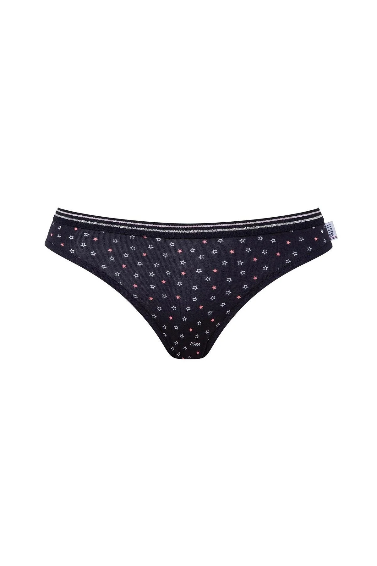 Pembe Gri Melanj Lacivert Baskılı Kadın Slip 3’lü Paket U.S. Polo Assn.