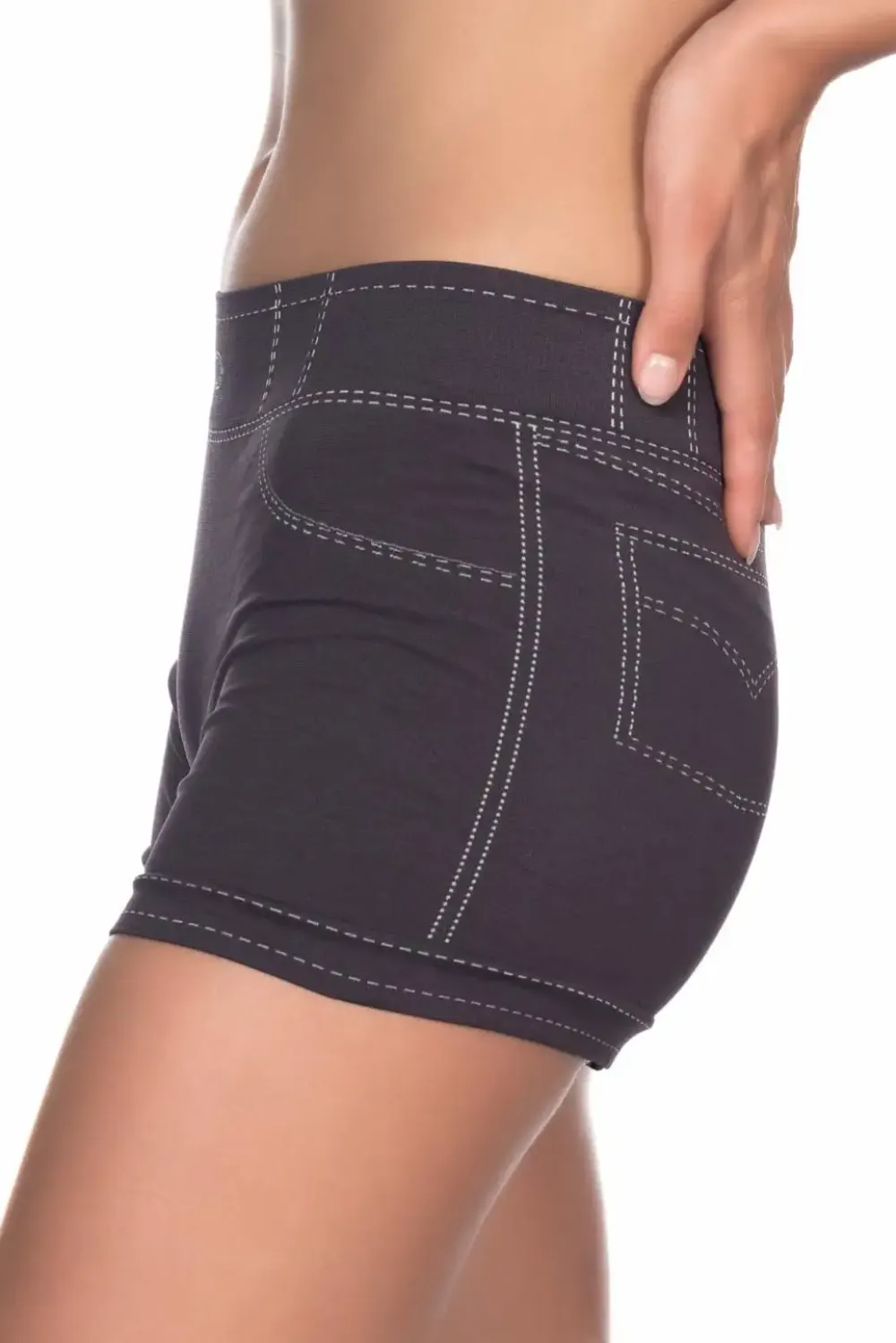 Antrasit Soft Kot Görünümlü Boxer