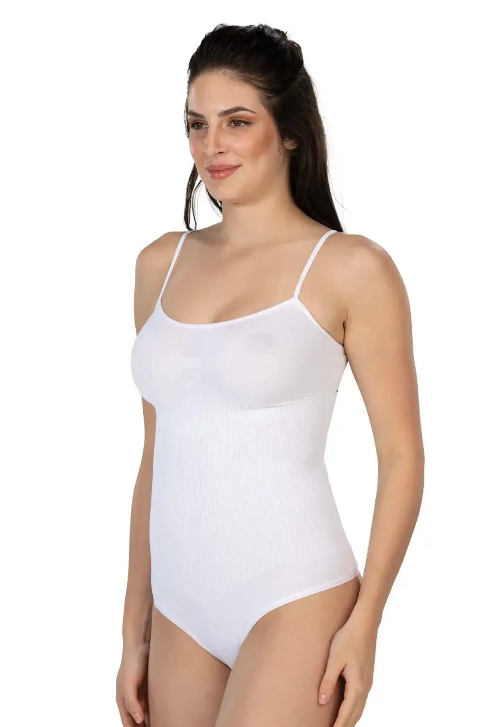 Beyaz İp Askılı Ribana String Body