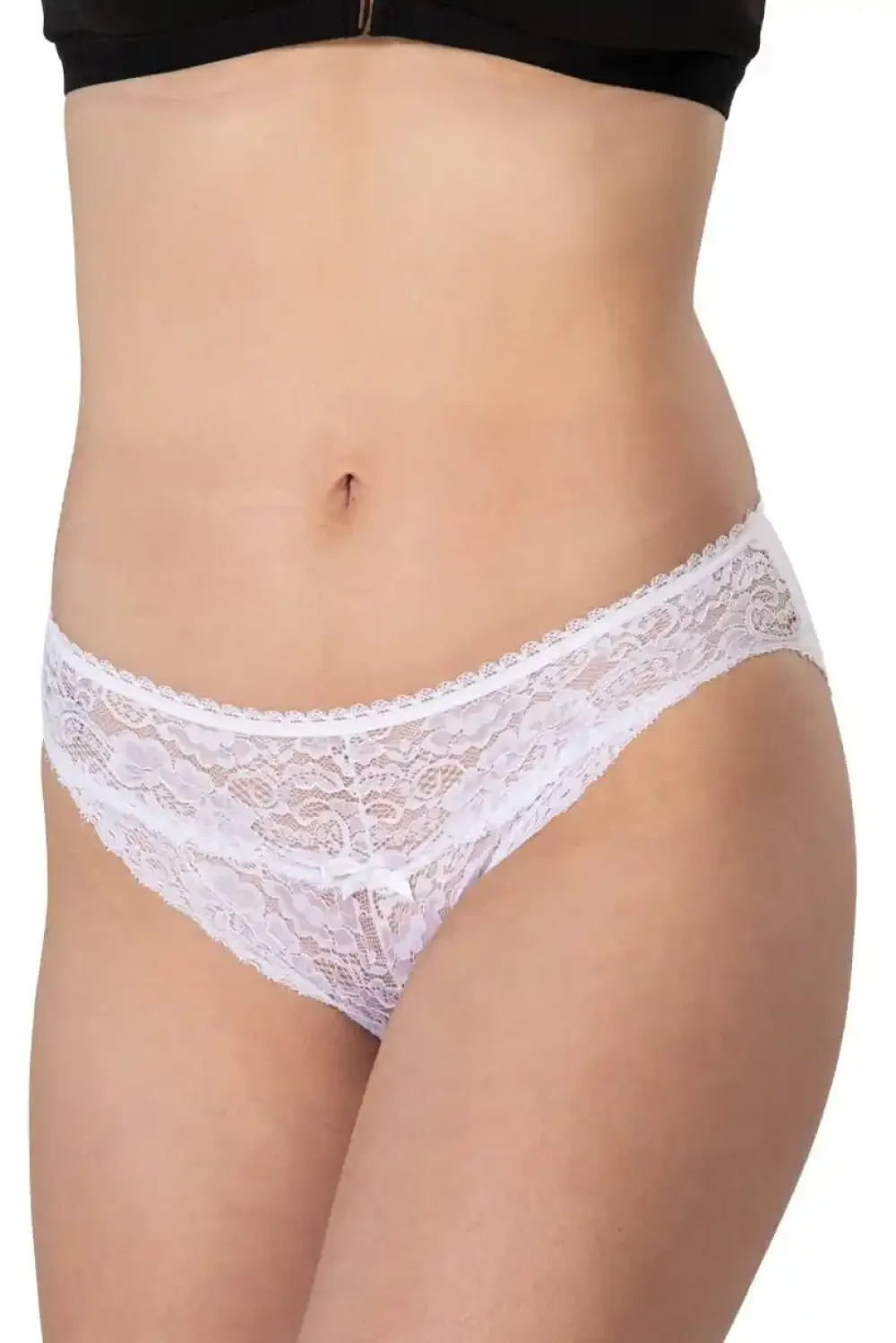 Beyaz Modal Cotton Dantelli Külot