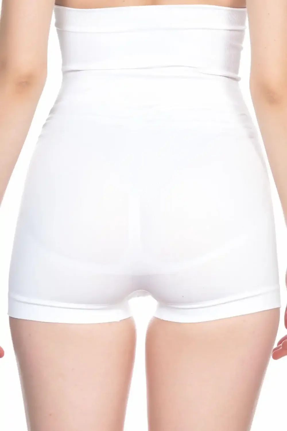 Beyaz Yüksek Bel Kadın Boxer Korse
