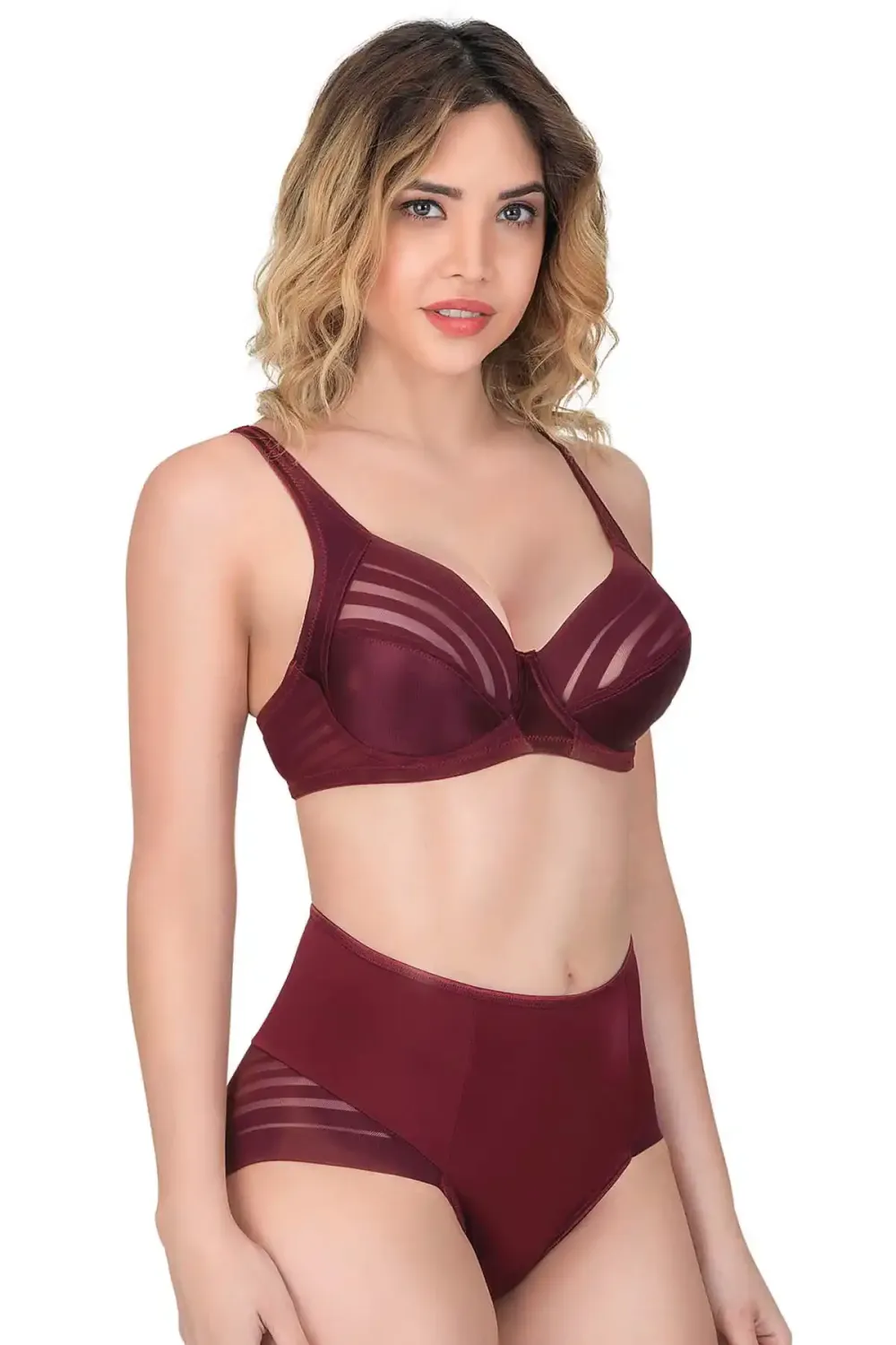 Bordo Toparlayıcı Sütyen Takım