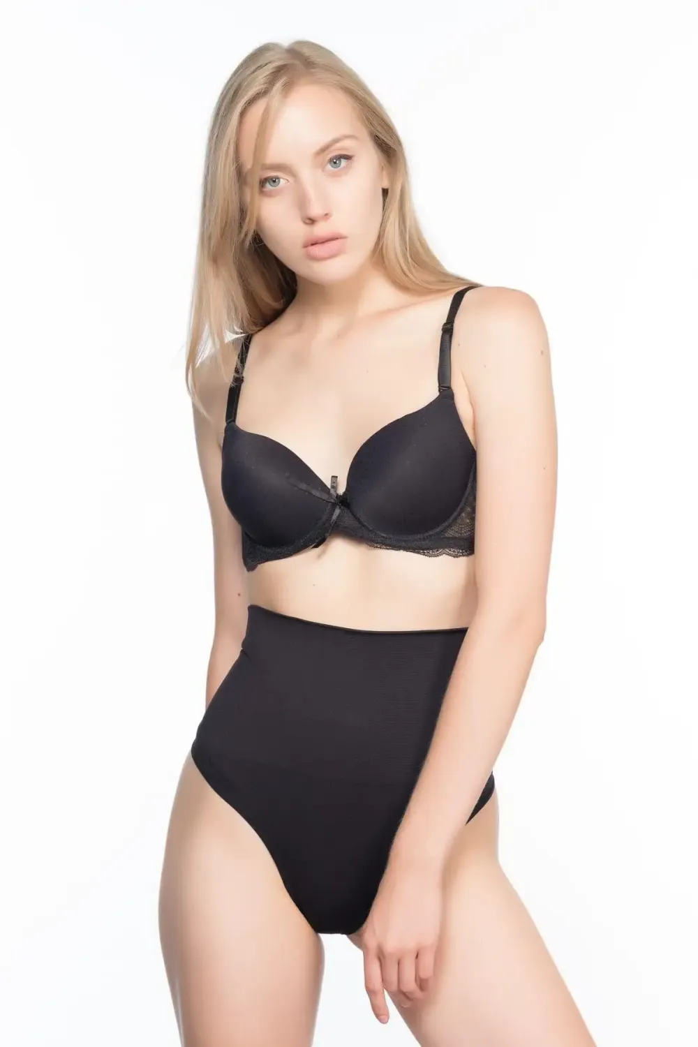 Ekstra Yüksek Bel String Siyah Korse