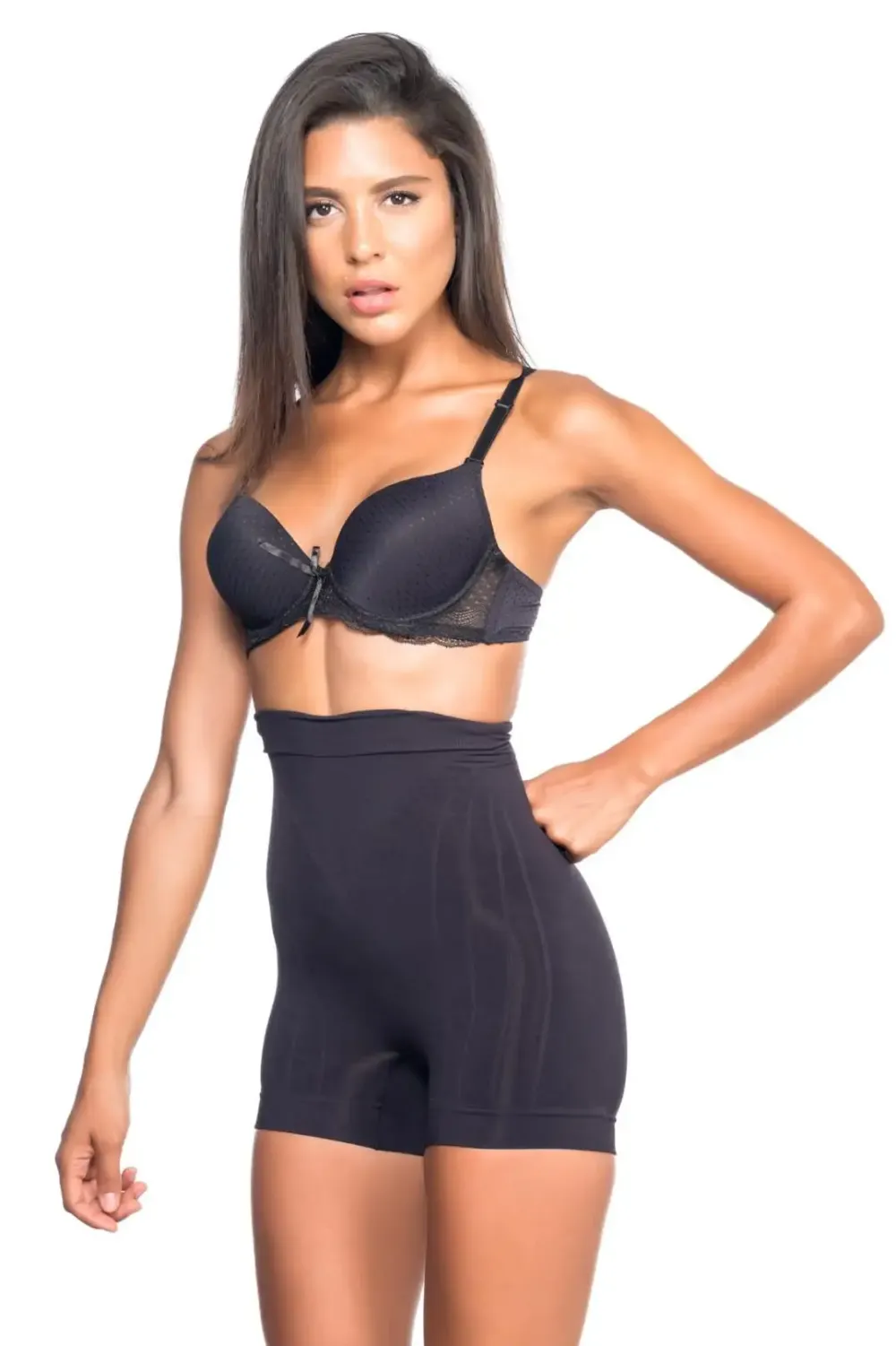 Düşük Bel Siyah Boxer Korse