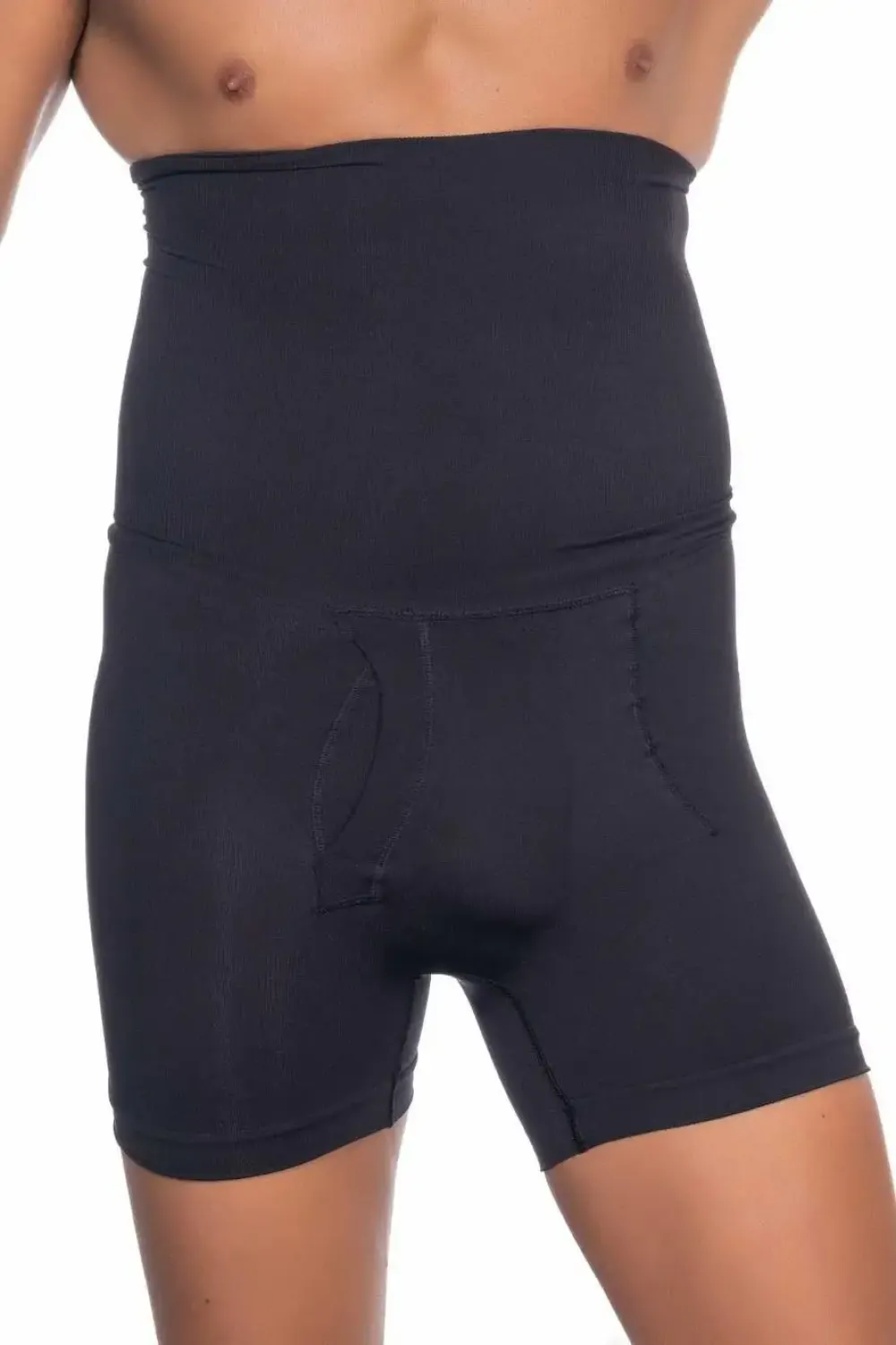 Erkek Yüksek Bel Siyah Double Boxer Korse