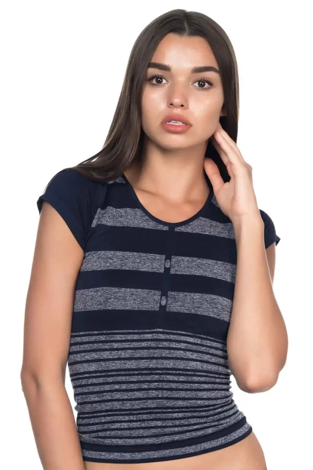 Lacivert Soft Seamless T-Shirt