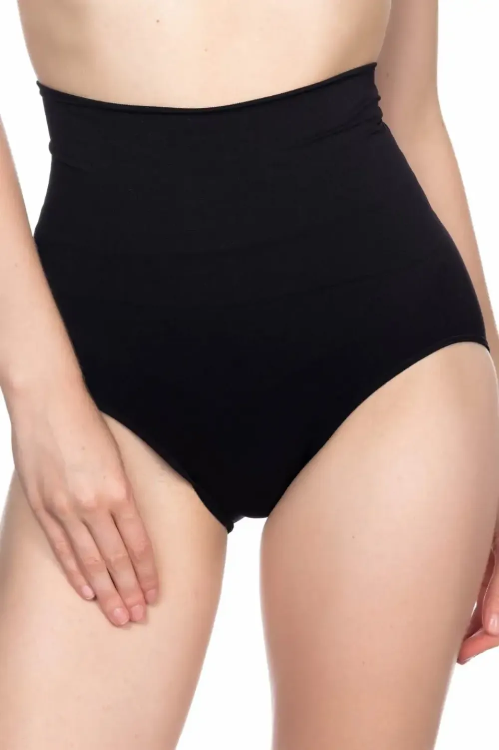 Yüksek Bel Toparlayıcı Slip Siyah Korse