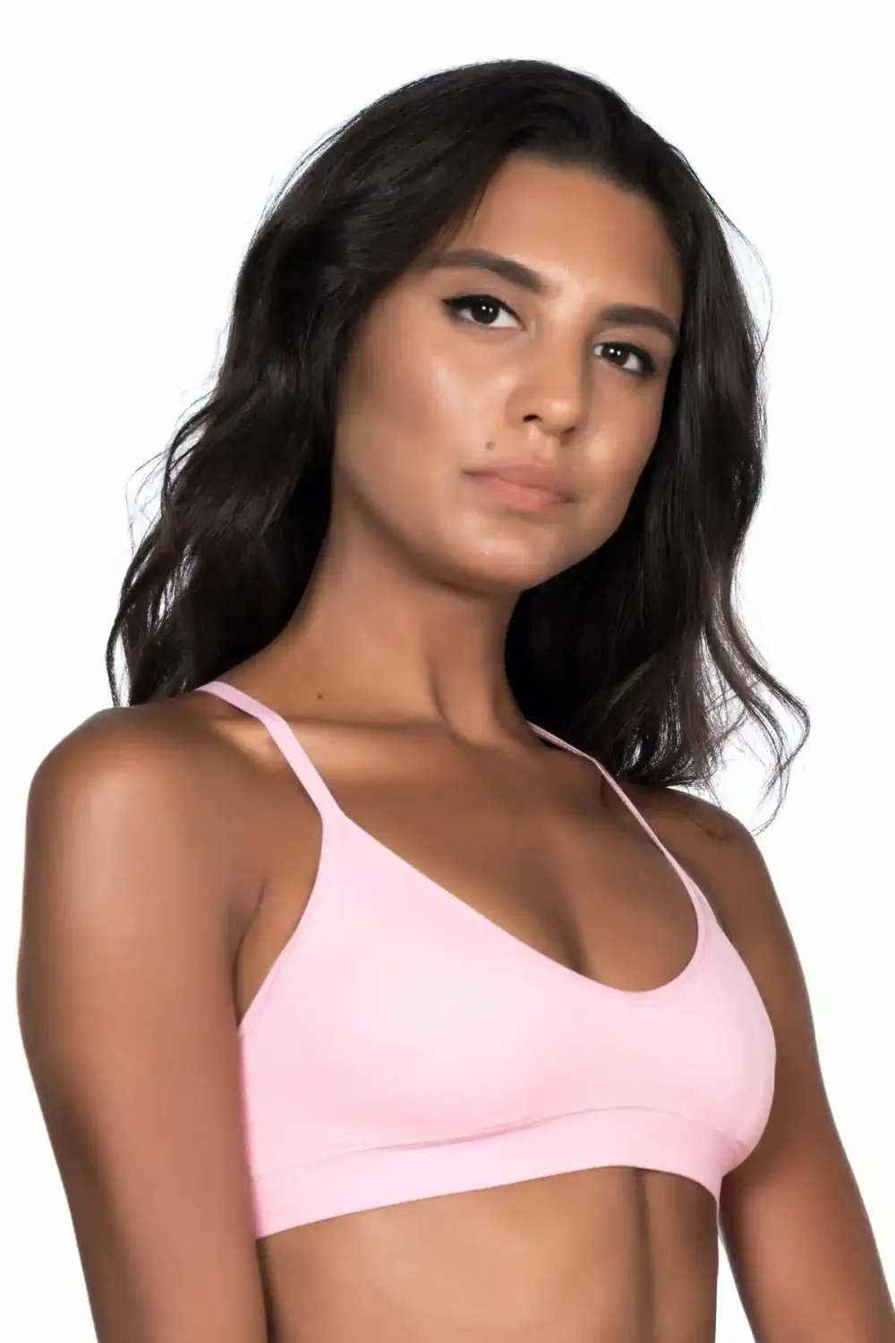 Pembe Pedli İnce Askılı Büstiyer
