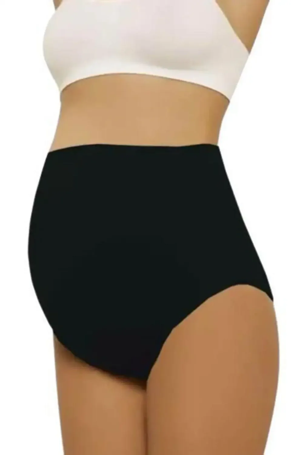 Dikişsiz Soft Siyah Hamile Slip