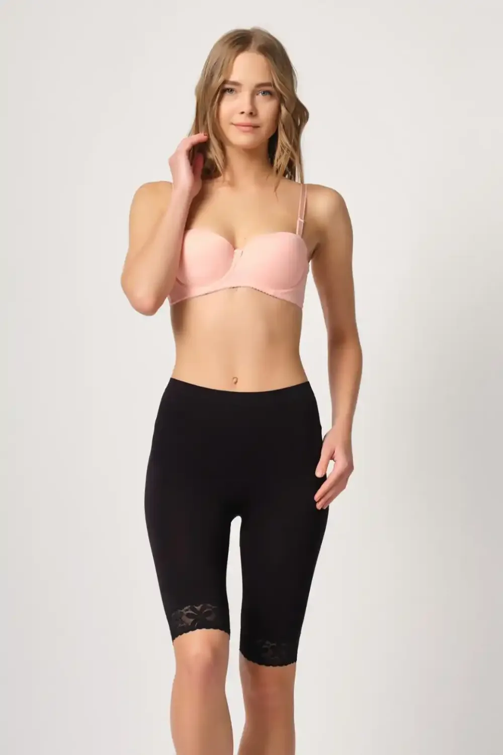 Siyah Dantelli Soft Uzun Paçalı Boxer