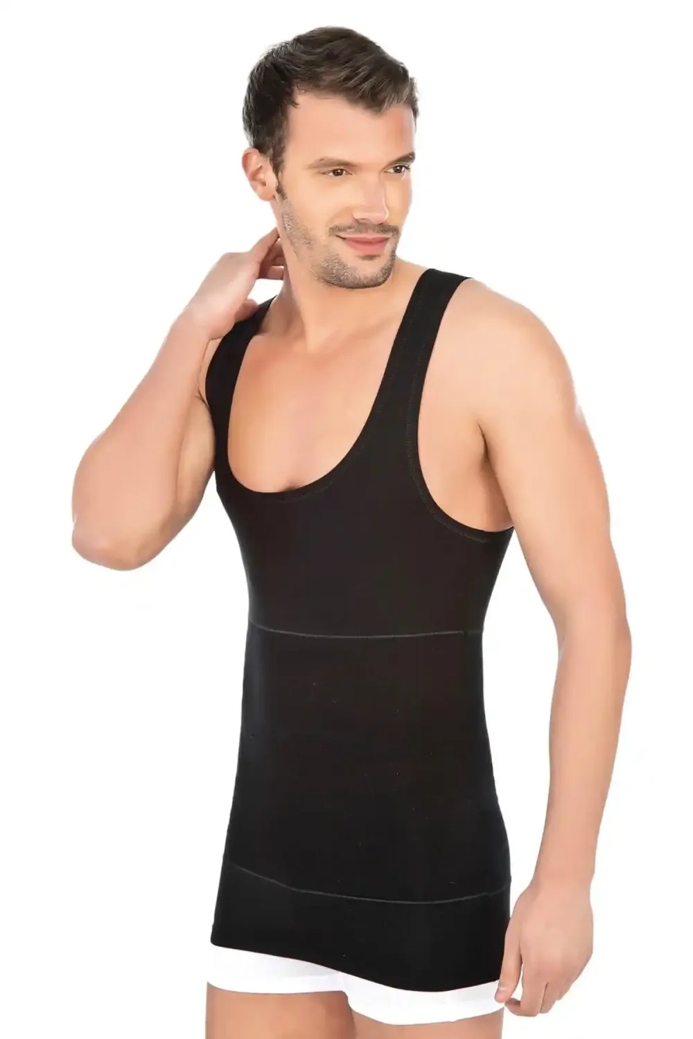 Siyah Modal Cotton Erkek Atlet Korse