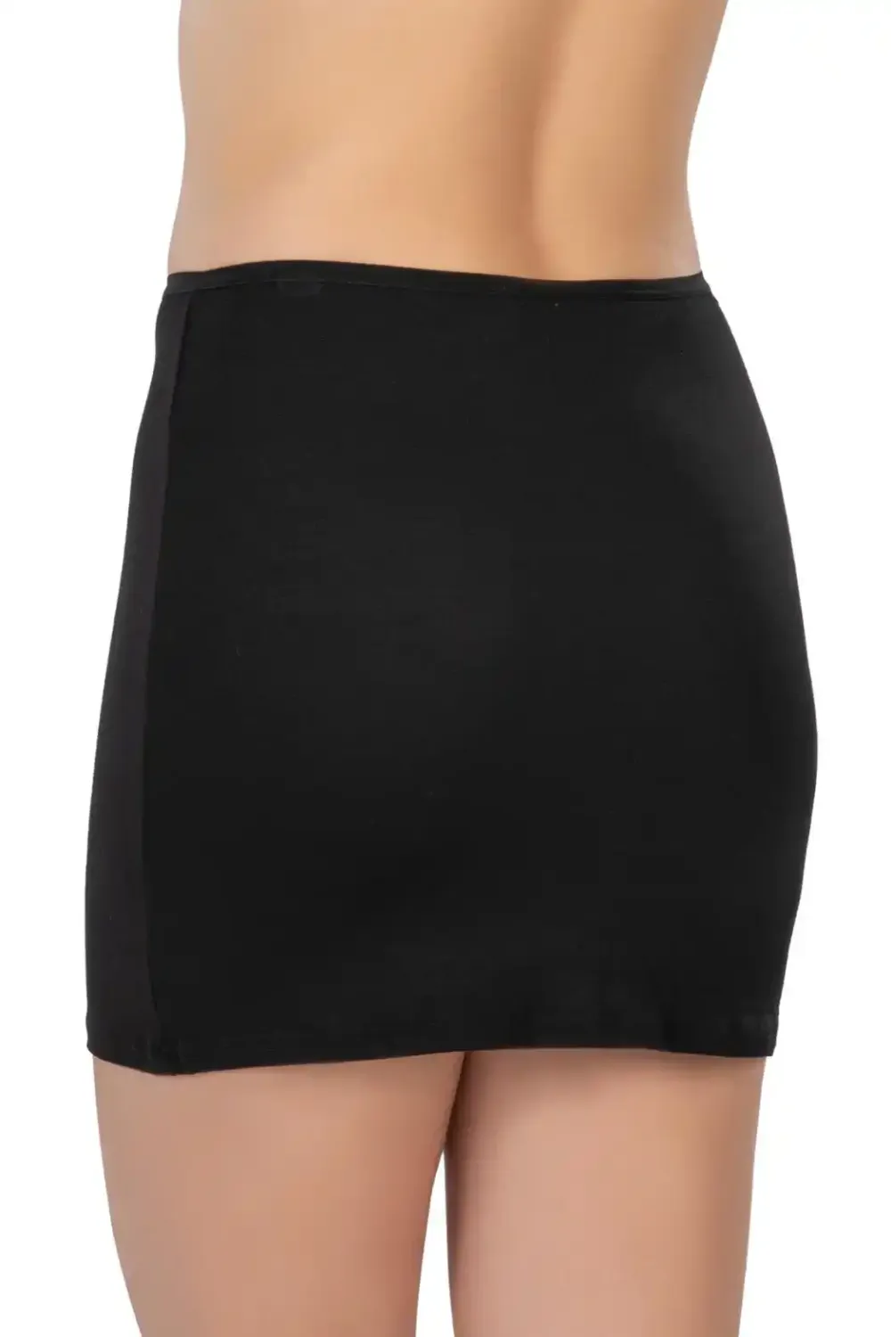 Siyah Modal Cotton Mini Jupon