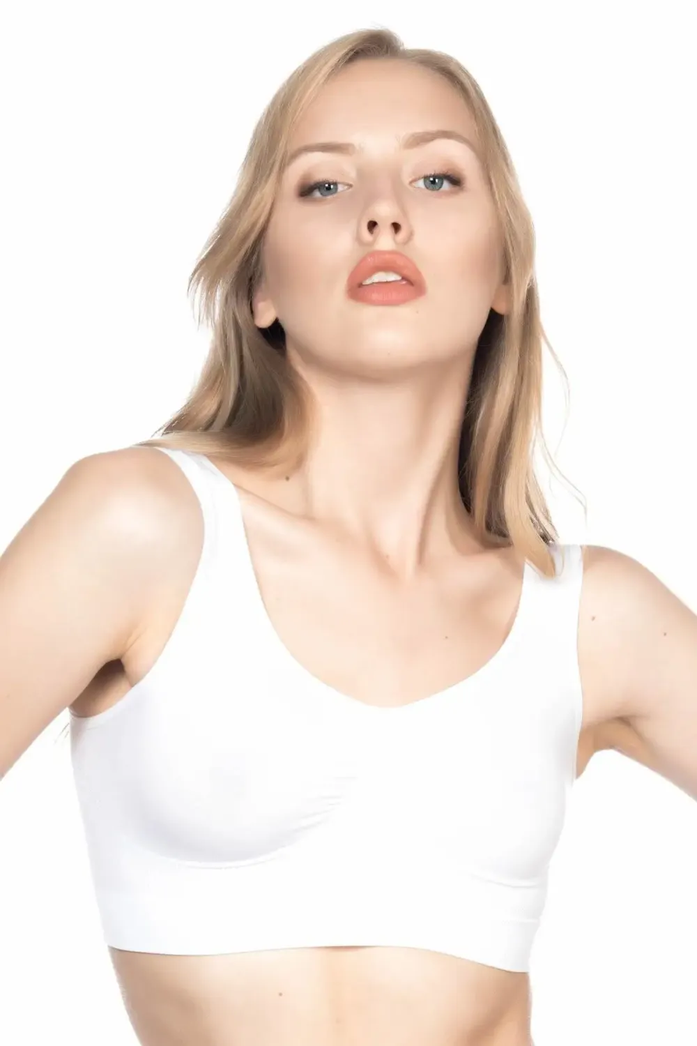 Soft Kalın Beyaz Askı Büstiyer