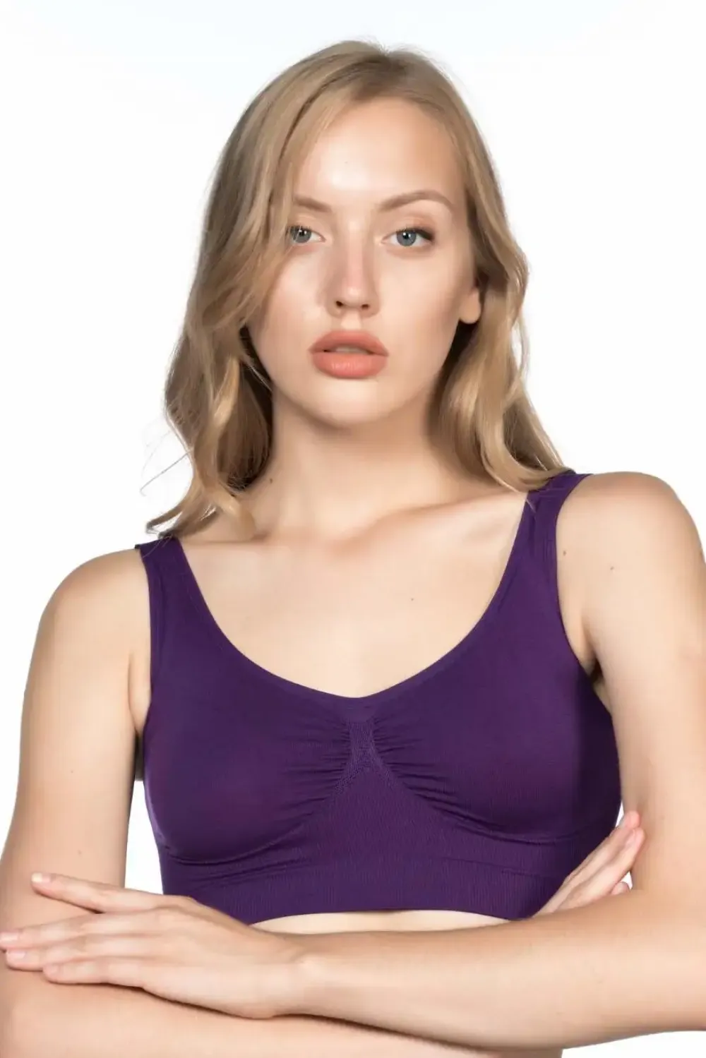 Soft Kalın Mor Askı Büstiyer