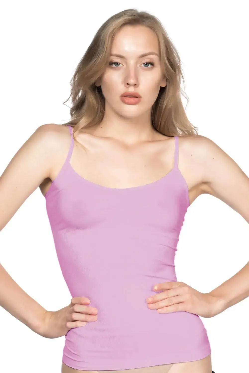 Pembe Soft İnce Askılı Ribana Atlet