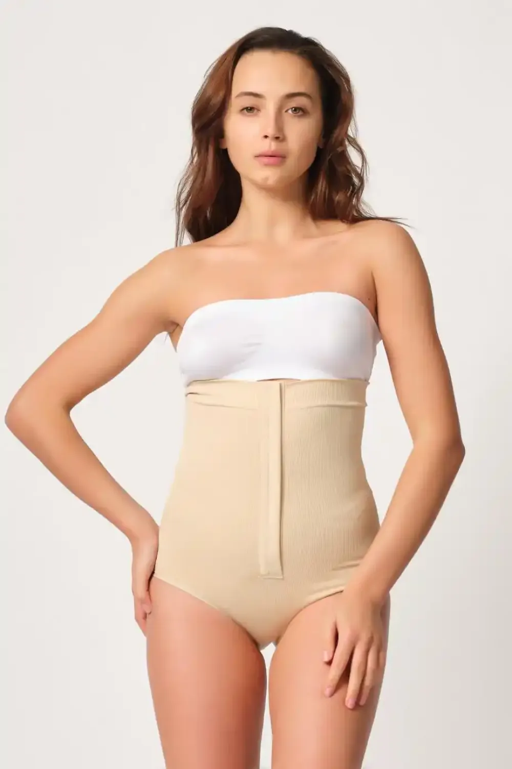 Ten Rengi Önden Agraflı Slip Korse