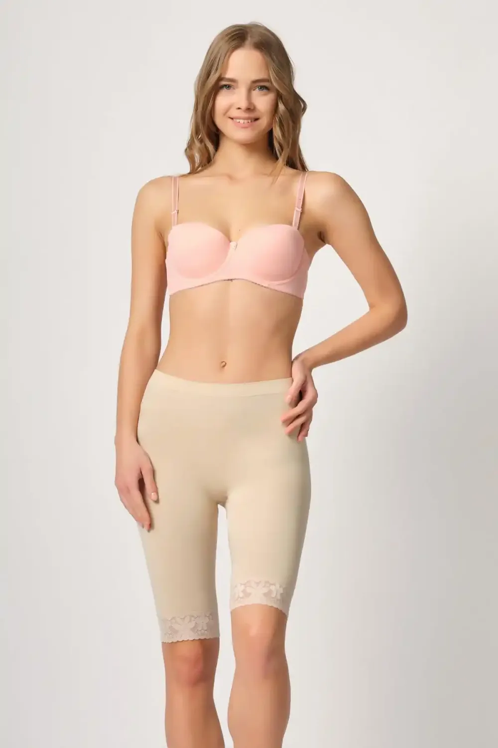 Ten Rengi Dantelli Soft Uzun Paçalı Boxer