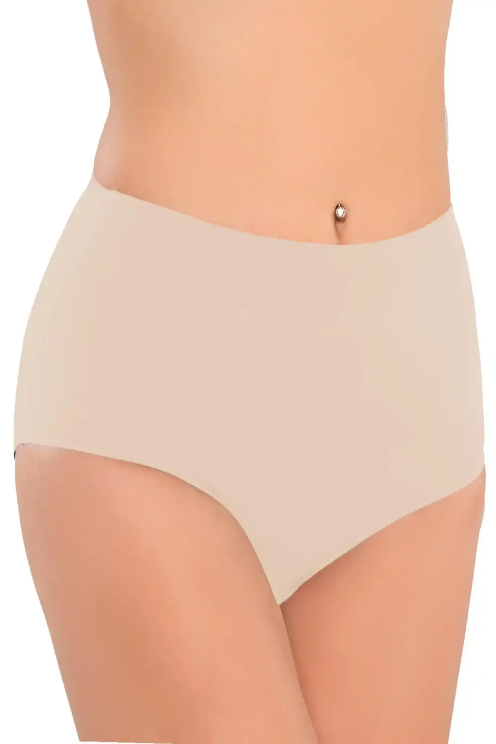 Ten Rengi Yapıştırma Lazer Kesim Kadın Slip