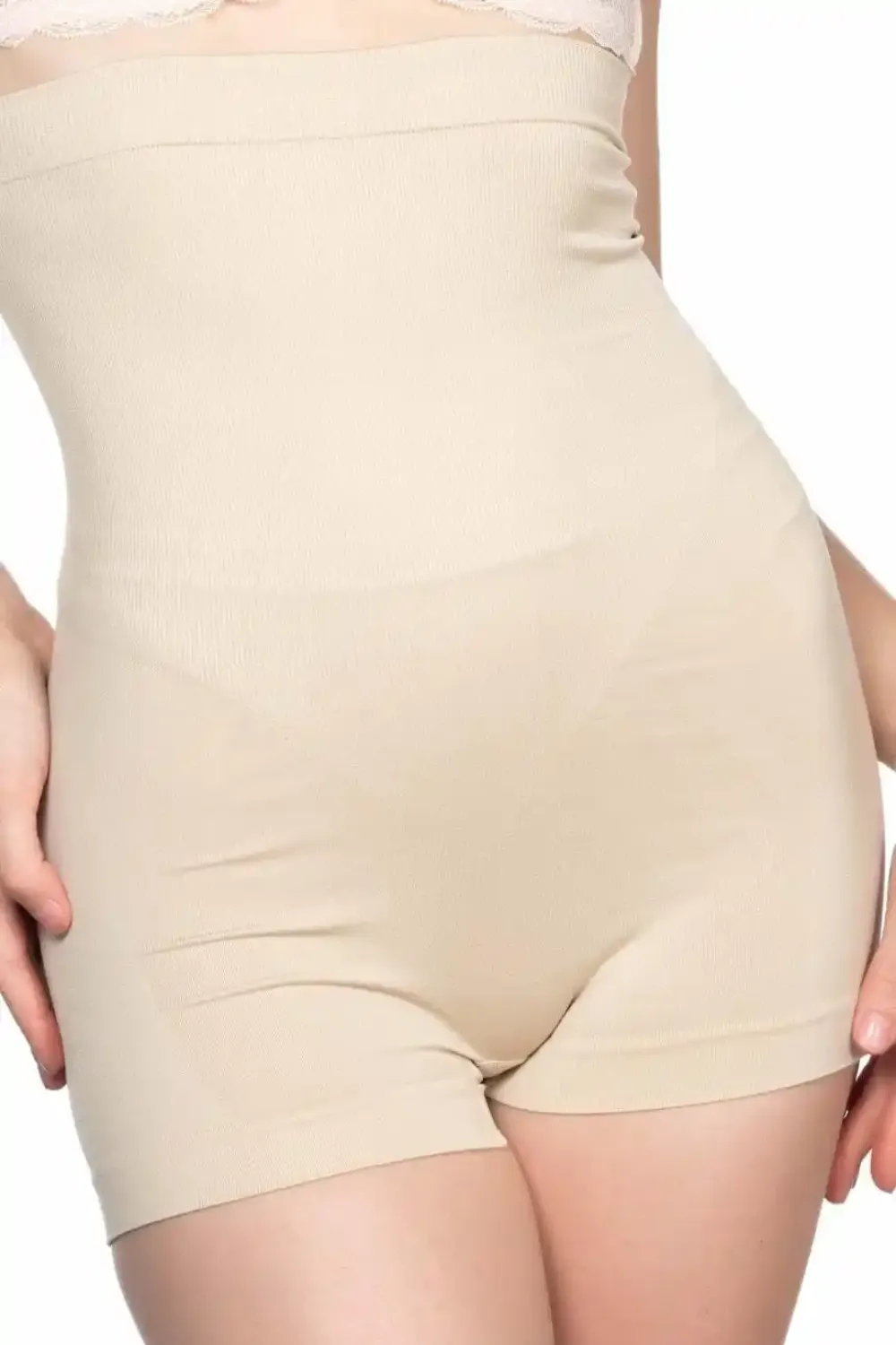 Ten Rengi Yüksek Bel Kadın Boxer Korse