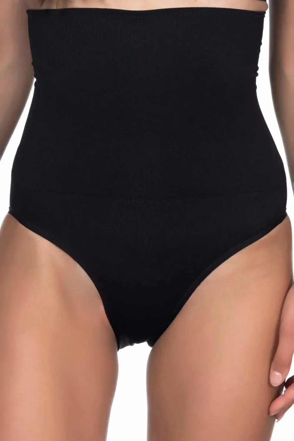 Yüksek Bel Double Slip Siyah Korse