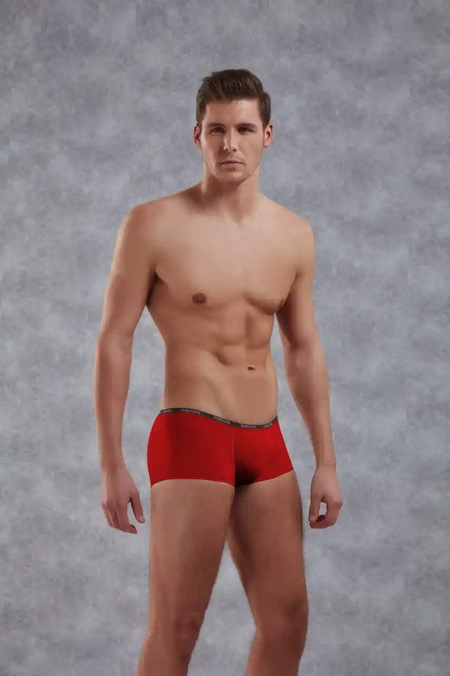  Erkek Kırmızı Polyamid Mini Paça Boxer