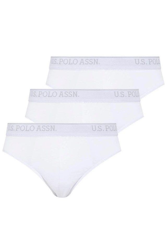Beyaz Erkek Büyük Beden Slip 3’lü U.S. Polo Assn.