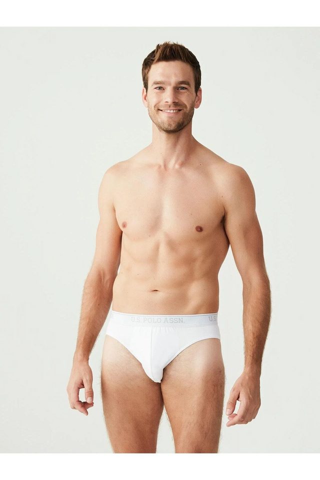 Beyaz Erkek Büyük Beden Slip 3’lü U.S. Polo Assn.