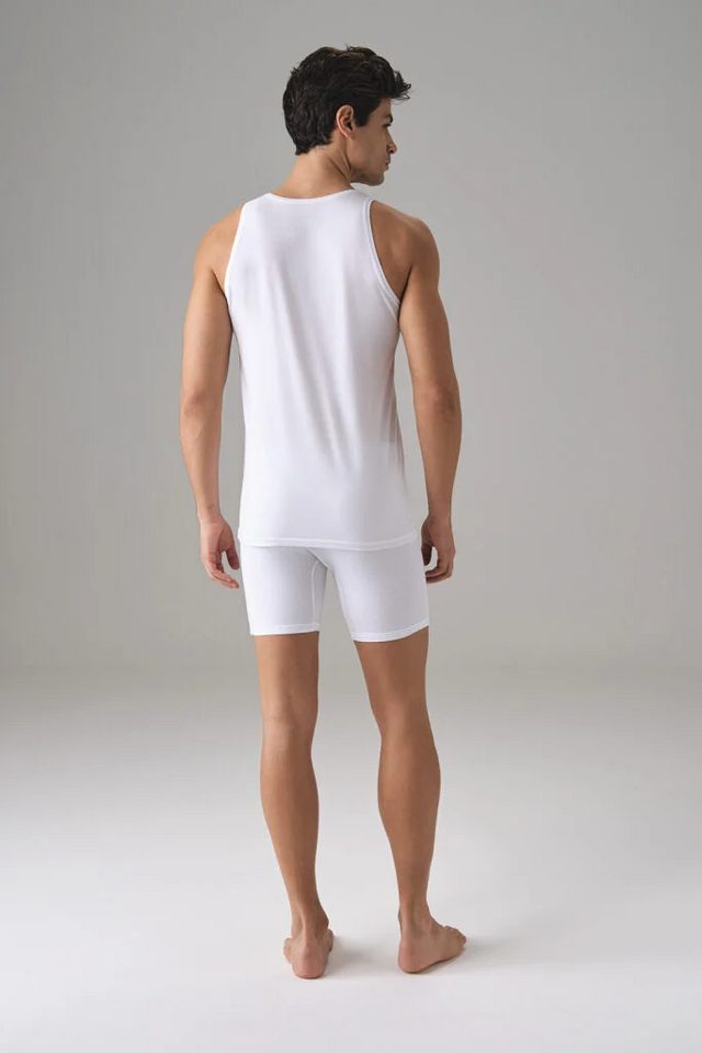 Erkek Beyaz Pamuklu Slim Fit Atlet