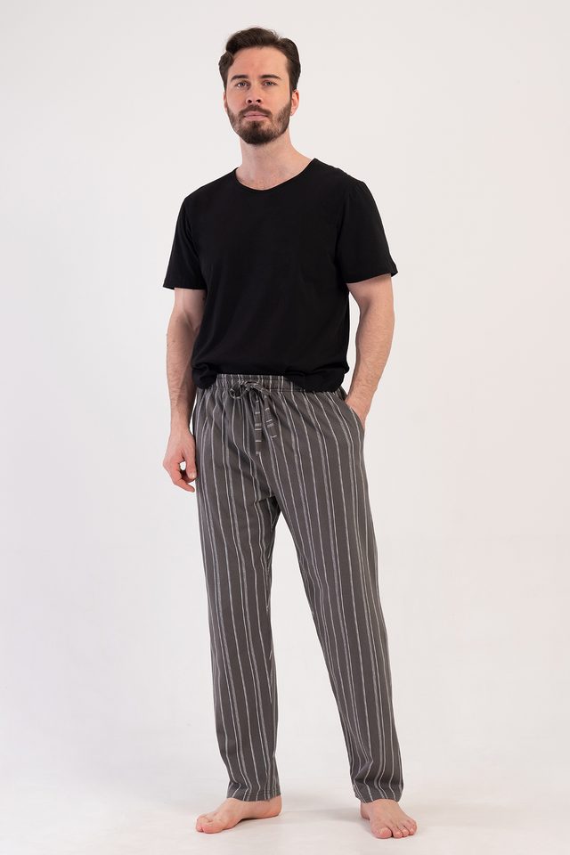 Erkek Büyük Beden Füme Suprem Tek Alt Pijama