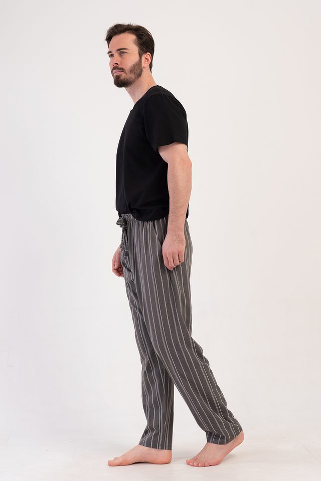 Erkek Büyük Beden Füme Suprem Tek Alt Pijama