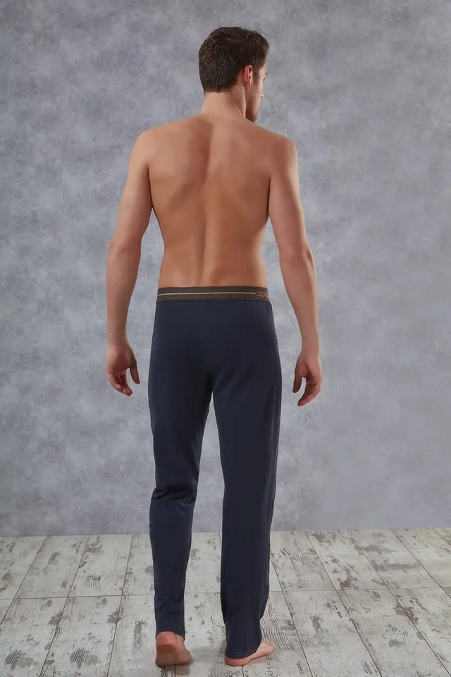Erkek Lacivert Pamuklu Uzun Pijama Altı