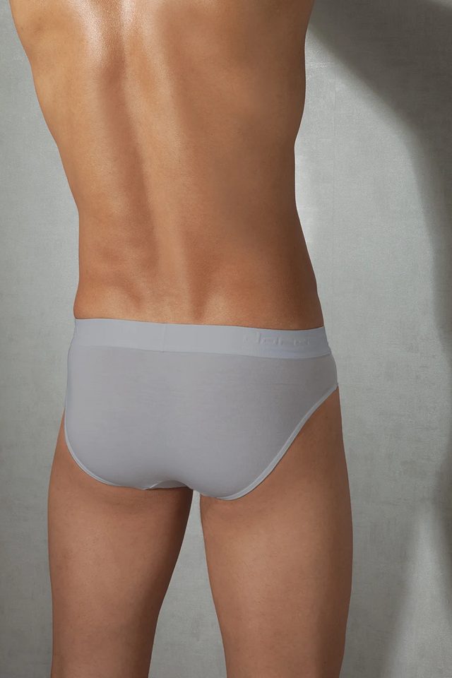 Erkek Modal Pamuklu Gri Lastik Bel Slip Külot