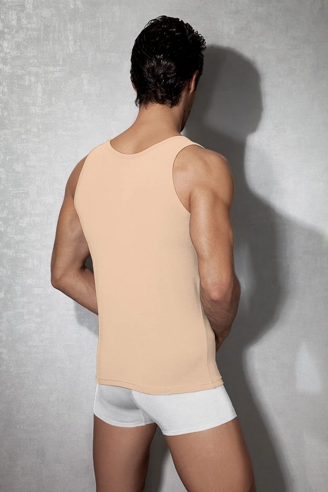 Erkek Modal Pamuklu Ten Slim Fit U Yaka Atlet